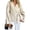 Beige, variant on Women's Casual V-Neck Long Sleeve Coat with Strapped Detail, Fashion Solid Color Blazer Style Jacket, Versatile Outerwear for Office or Daily Use,Black M