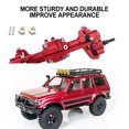thumbnail image 3 of Baohd RCGOFOLLOW 2pièces en Alliage d'Aluminium Essieu avant Complet pour 1/24 Rc Essieu Arrière avant FMS FCX18 FCX24 Rc Pièce de Voiture Rouge, 3 of 4