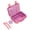 Pink, variant on Mainstays Kids 4-Compartment Plastic Bento Box with Removable Tray, Fork, Spoon, and Dressing Container, Pink Glitter