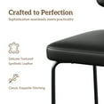 thumbnail image 5 of HomeZeer Bar Stools Set of 2, 26" Counter Height Barstools with Back and Footrest, Square PU Leather Upholstered Bar Chair, Black, 5 of 9
