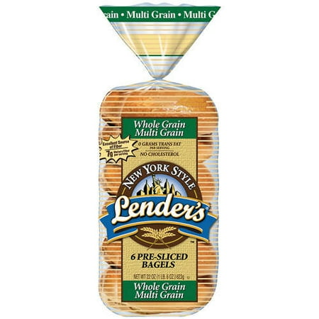 Pinnacle Foods Lenders New York Style Bagels, 6 ea