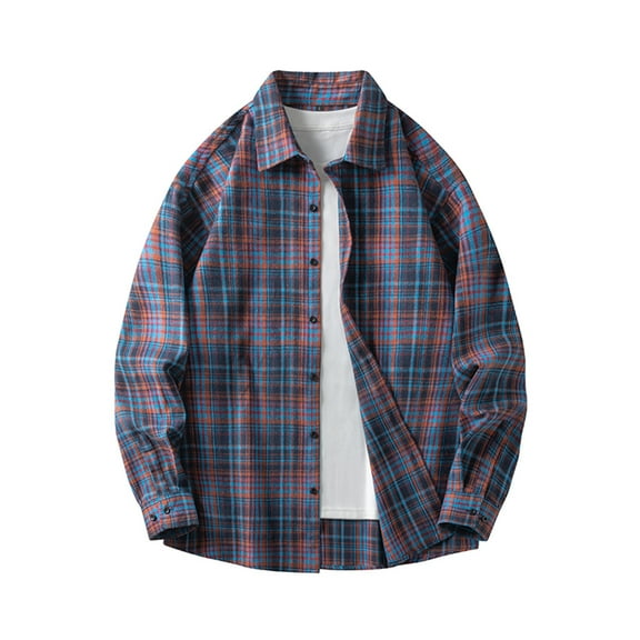 Aimik Hanes 2025 Clearance Sale Men's Plaid Flannel Shirts Long Sleeve Regular Fit Button Down Causal Shirts-Black XL