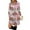 Pink, variant on Women's Fashion Casual Dress with Pockets, Decorative Buttons, Christmas Prints, Round Neck and Long Sleeves for Practical Holiday Wear,Dark Blue,2XL