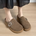 thumbnail image 4 of IUJSOY Sabots pour Femmes en Suède Ajustables à Enfiler Mules Chaussures Semelle en Liège Sandales à Plateforme Pantoufles, 4 of 9