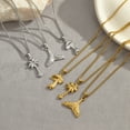 thumbnail image 5 of NICKSUN 18K Gold & Silver Plated Stainless Steel Pendant Necklace, Tropical Palm Tree Mermaid Tail Mushroom Charm Clavicle Necklace, Minimalist Summer Beach Vacation Jewelry for Women, 5 of 5