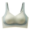 thumbnail image 2 of Fewfanhot Womens Plus-Size Wire-Free Bra Breathable Seamless Comfort Sleep Lounge Nylon Underwear 34-46B/C/D/E Solid Colors 1PC, 2 of 6