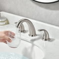 thumbnail image 3 of sumerain 8 Inch Widespread Bathroom Faucet 3 Hole 2 Handle Lavatory Sink Faucet, Brushed Nickel, 3 of 11