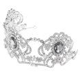 thumbnail image 1 of simhoa Rhines Baroque Diadème de Mariée Transparent, 15x7.3 cm, 1 of 8