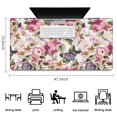 thumbnail image 5 of Long Mouse Pads for Desk,Pioneer Flower Floral Print Pattern Desk Mats on Top Of Desks, Desk Mouse Pad Extra Large with 3mm Non-Slip Base and Stitched Edge for Gaming,Office,Work,Home 47.3"x23.6", 5 of 6