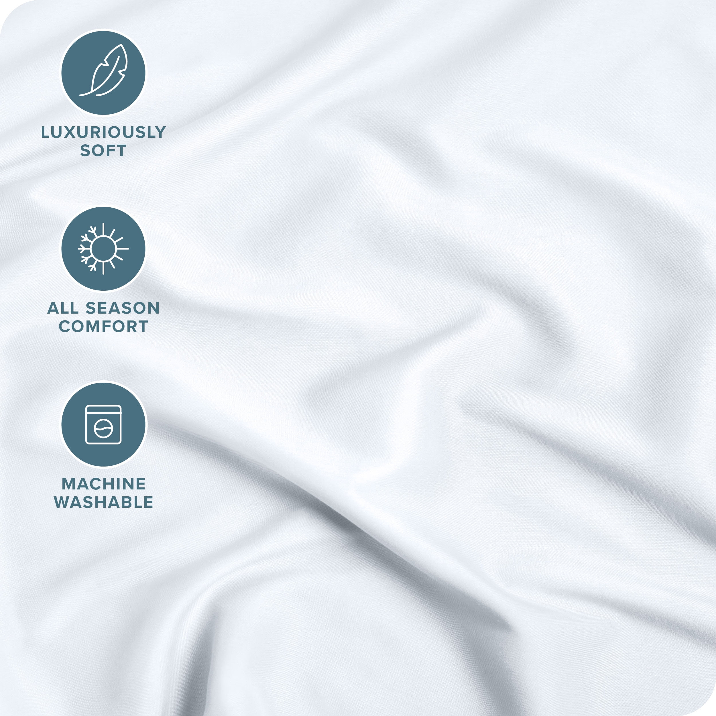 Bare Home Luxury 1800 Collection Fitted Sheet, Ultra-Soft, Deep Pocket, Short Queen, White