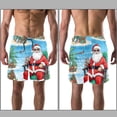 thumbnail image 3 of luoweisi Men's Beach Shorts Quick Dry Swim Trunks with Mesh Lining Beach Santa Claus M, 3 of 5