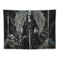 thumbnail image 5 of Orinice  Skull Tapestry Goth Sketelon Tapestries Dark Wizard Wall Tapestry Black and White Tapestry Satanic Demon Baphomet Tapestry for Bedroom Decor  50x40inch, 5 of 6