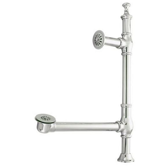Elements Of Design Ds3098 Exposed Brass Clawfoot Tub Drain - Nickel
