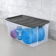 thumbnail image 6 of Sterilite 200 Quart Clear Stackable Latching Storage Box Container, 6 Pack, 6 of 10