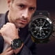 thumbnail image 1 of Fiudx Ofertas relampago Pulsera reactiva analógica de cuarzo deportivo de acero inoxidable moderno para hombre, 1 of 2