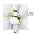 thumbnail image 2 of Juego de 6 servilleteros navideños de metal con forma de muñeco de nieve para decoración de mesa de comedor y fiestas navideñas., 2 of 11