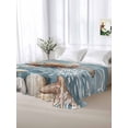 thumbnail image 6 of Blue Sea Turtle Coastal Flat Sheets Only Queen Size, Soft Breathable Bed Top Sheets for Mattress, Summer Beach Nautical Starfish Coral Luxury Bedding Flat Sheets for Home Hotel Bedroom Bed Protection, 6 of 9