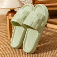 thumbnail image 4 of Unisex House Slippers, Plaid Pattern Indoor Slides, Soft EVA Open Toe Slippers, Comfort Bedroom Footwear, Non‑Slip Casual Summer Slippers for Household Daily Everyday Wear Green, 4 of 5