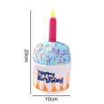 thumbnail image 5 of Walbest Dog Soft Plush Birthday Cake Toy, Colorful Candles Bite Resistant Creative Funny Dog Gift Dog Embroidered Bone Dog Chew Toy Pet Supply, 5 of 6