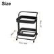 thumbnail image 2 of Carrito de 2 Niveles, Carrito de Almacenamiento Rodante, Carrito Organizador para Sala de Estar, Cocina, Dormitorio, Negro, 2 of 5