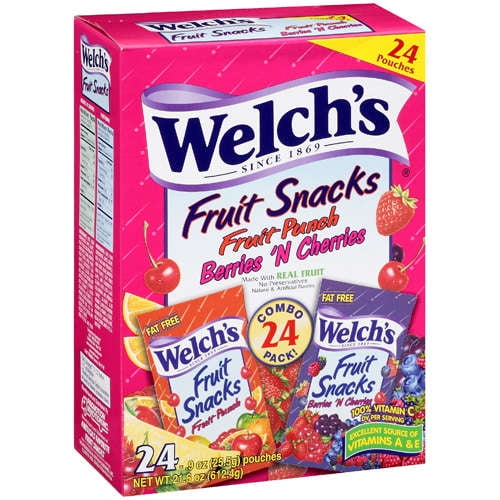 Welchs Fruit Snacks, 0.9 Oz., 24 Count