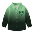 thumbnail image 6 of Xcmzpl Boys Hawaiian Shirt St Patricks Day Long Sleeve Casual Button Down Beach Aloha Shirt Kids Summer Hawaii Shirts 3-16 Years, 6 of 8