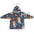 thumbnail image 7 of Beagle Dog Dog and Pioneer Flower Blanket Hoodies for Kids 6-13YR Oversize Wearable Blanket Hoodies for Boys Girls Teens, 7 of 7
