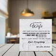 thumbnail image 2 of To My Beautiful Wife Wooden Box Sign, Romantic Gifts for Wife, Wife Gifts Birthday Christmas Anniversary Valentines Day Decorations for Office Desk, Bathroom, Bedroom Shelf Decor 5"x5", 2 of 5