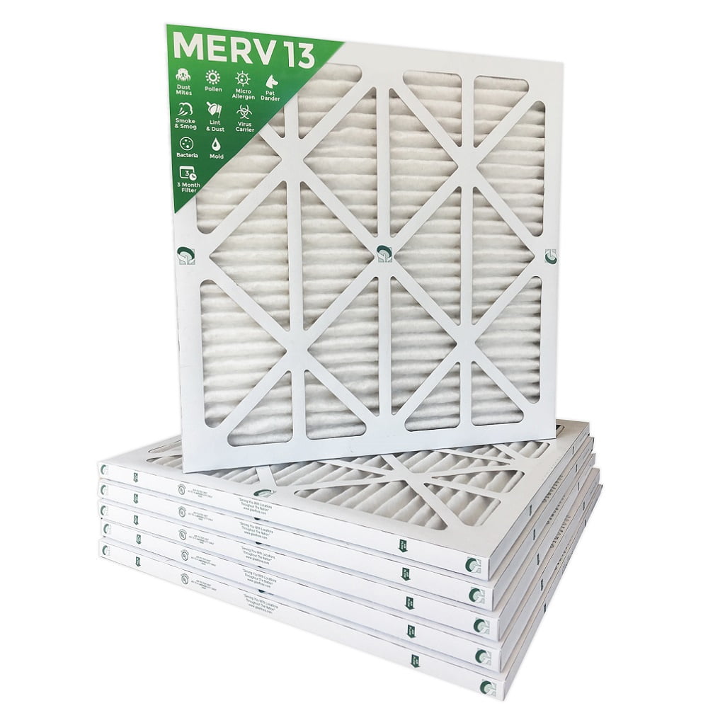 20x20x1 Merv 13 (MPR 2200) Air Filters for AC & Furnace. 12 Pack (Actual Size 19 ½”x 19 ½” x 7/