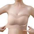 thumbnail image 1 of Zjloe7sa Tube Tops Womens Seamless Unwired Strapless Convertible Bra Beige, 1 of 6