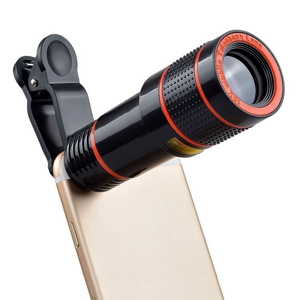 japon voorbeeld ironie Phone Camera HD Lens Universal Clip-on 12X Zoom Cell Phone Telescope Lens  For iPhone External Telescope Phone Accessories - Walmart.com