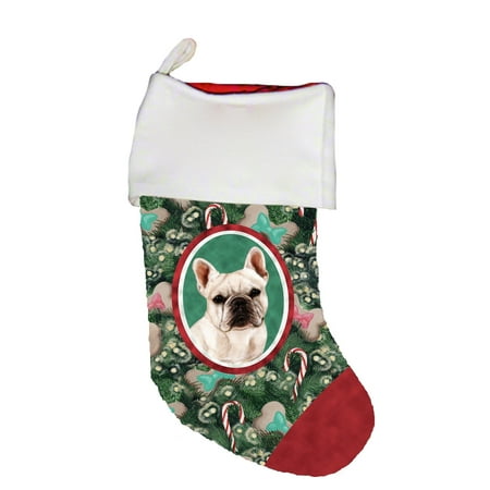 Bulldog Christmas Stocking - French Bulldog Cream - Best of Breed Dog Breed Christmas Stocking