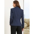 thumbnail image 3 of DARING DIVA Women's Notched Lapel One Button Work Office Suit Jackets S Dark Blue, 3 of 6