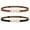 Black+Brown, variant on WHIPPY Women’s Skinny Leather Belts Adjustable Thin Waist Belts for Dresses Jeans 2 Pack