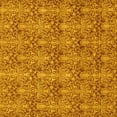 thumbnail image 1 of Ahgly Company Machine Washable Indoor Square Abstract Yellow Modern Area Rugs, 5' Square, 1 of 4