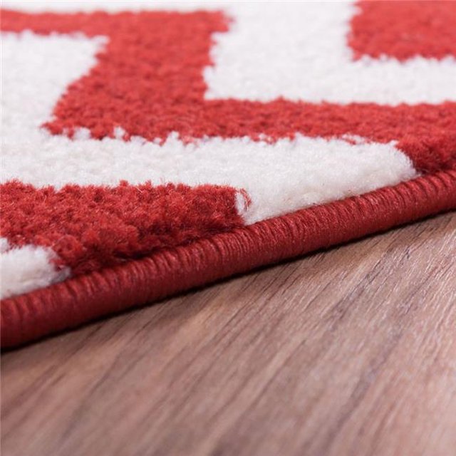 Well Woven 21592O Eli Chevron Modern Oval Rug, Rust - 31 x 50 in.