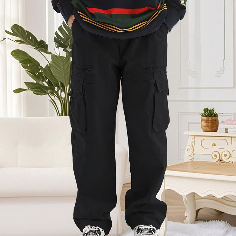 Muscularfit Black Lounge Pants Men Carpenter 2000s Slacks Cargo
