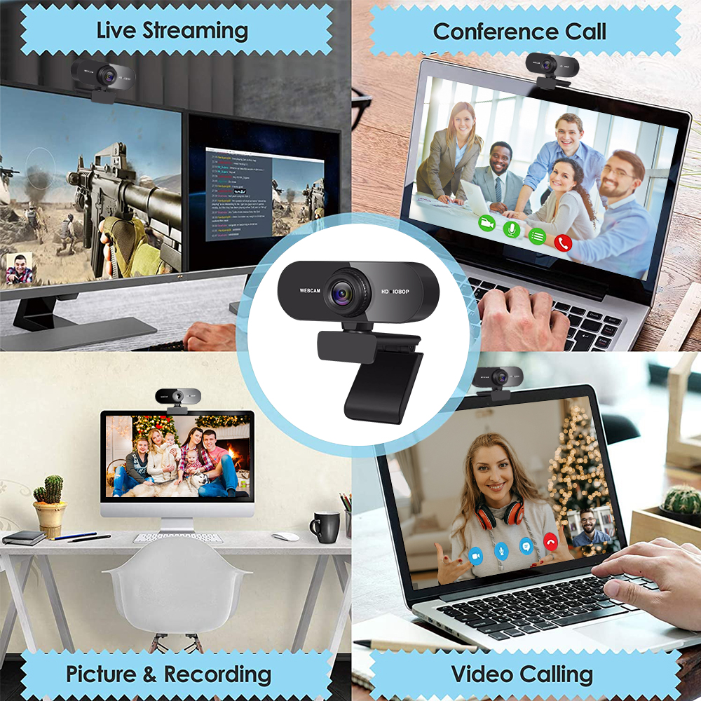 RONY 1080P Webcam with Dual Noise-Cancelling Mics photo 7