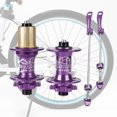 thumbnail image 3 of Buje de 32 orificios Aluminio Ally Bicicleta de montaña 7-11 es Buje de freno de disco Eje delantero trasero de liberación Morado Delantero Trasero Macarena bujes de bicicleta de montaña, 3 of 8