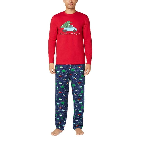 Family Pajamas Men Are We There Yet Pajama Set Red S