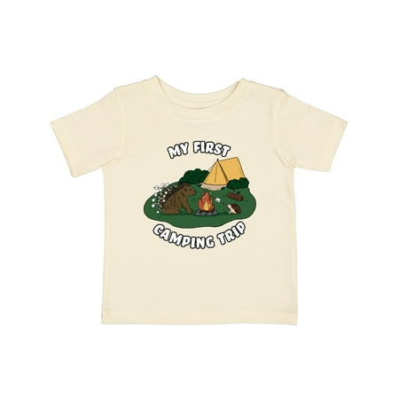

Inktastic My First Camping Trip-Camping Hedgehog Gift Baby Boy or Baby Girl T-Shirt