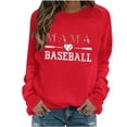 thumbnail image 2 of Uootdi Hauts Boho pour Femmes Col Rond Mama Imprimé Baseball Rassemblements Sportifs Usage Quotidien Chandails en Molleton Confortables Cardigans Cadeau, 2 of 5