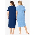 thumbnail image 2 of Dreams & Co. Plus Size 2-Pack Long Sleepshirts, 2 of 6
