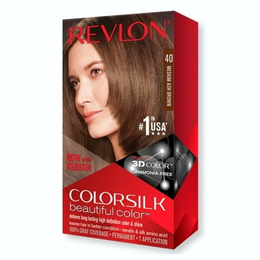 Revlon ColorSilk Hair Color, [40] Medium Ash Brown, 1 Each, 6 Pack
