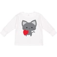thumbnail image 3 of Inktastic Heart Cat Boys or Girls Long Sleeve Toddler T-Shirt, 3 of 5