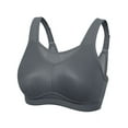 thumbnail image 7 of Wingslove High Impact Sports Bras for Women Seamless Full Coverage Non Padded High Neck Woukout Bra(Grey,34D), 7 of 7