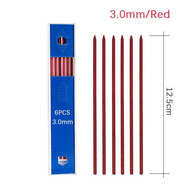 Lápiz mecánico de metal de acero inoxidable con núcleo de 3,0 mm de espesor, lápiz para dibujo de ingeniería, pintura artística, lápiz para carpintería