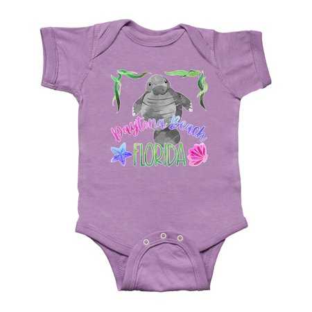 

Inktastic Daytona Beach Florida Cute Swimming Manatee Gift Baby Boy or Baby Girl Bodysuit