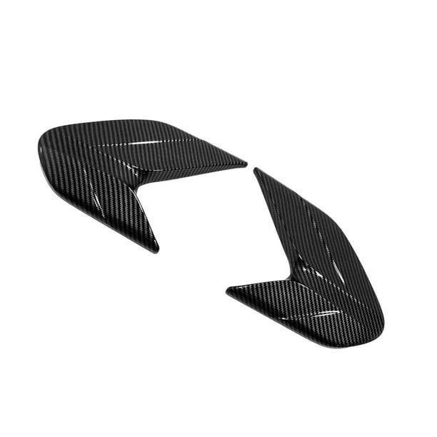 Moldura lateral para carrocería, embellecedor lateral delantero para sello, instalación sencilla, protección resistente, elegante, decorativa, 1 par Negro