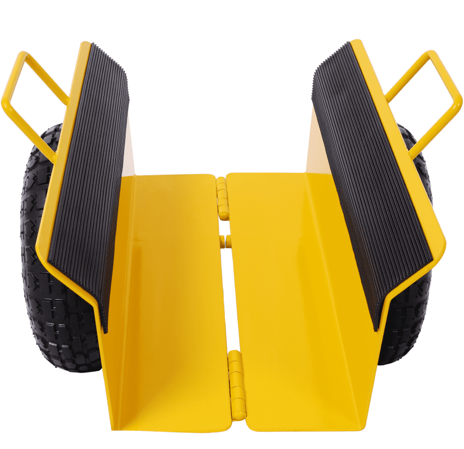 Heavy Duty Panel Dolly 600LB Capacity 10" Wheels Yellow